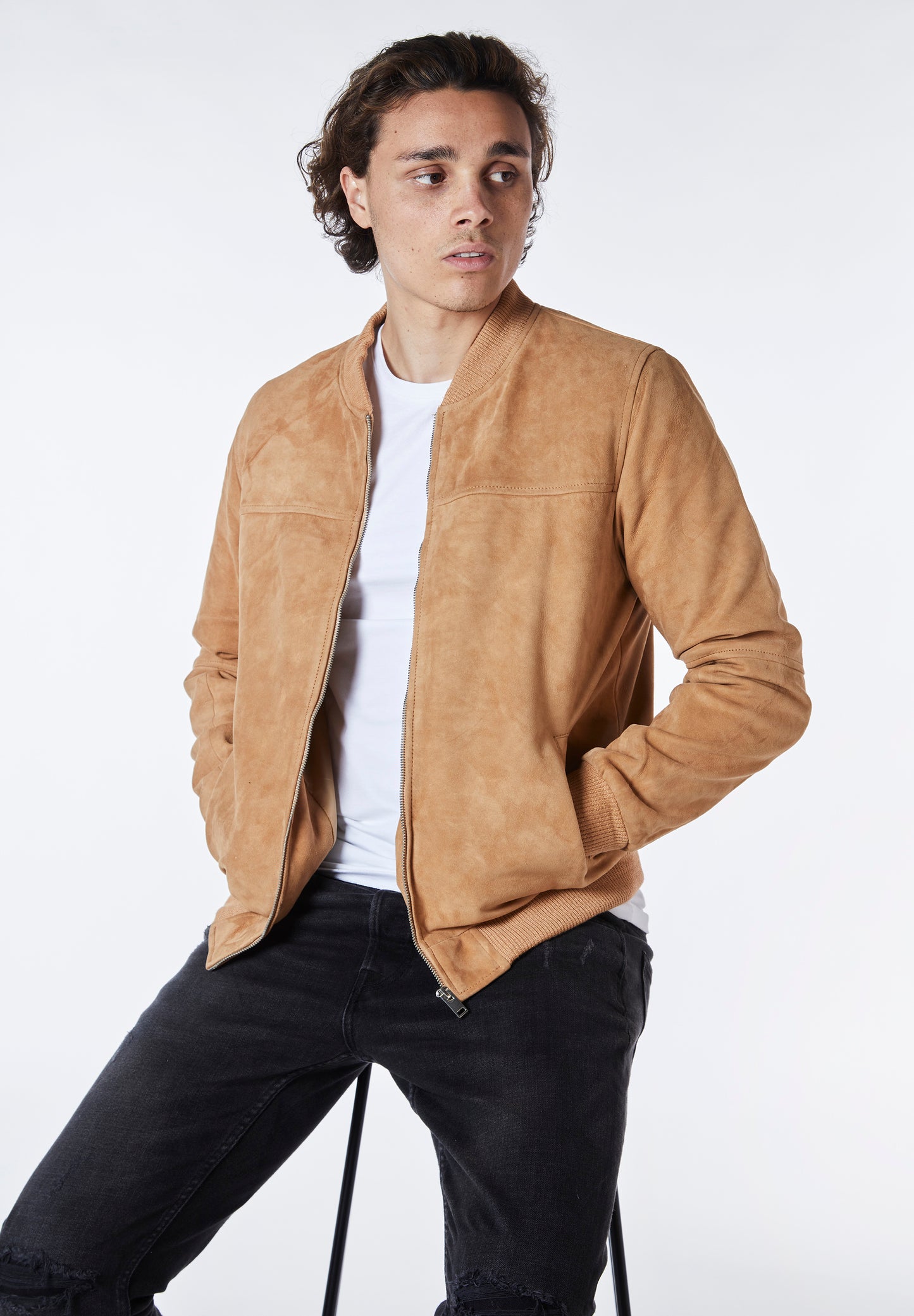 Real Suede Mikey Bomber Jacket