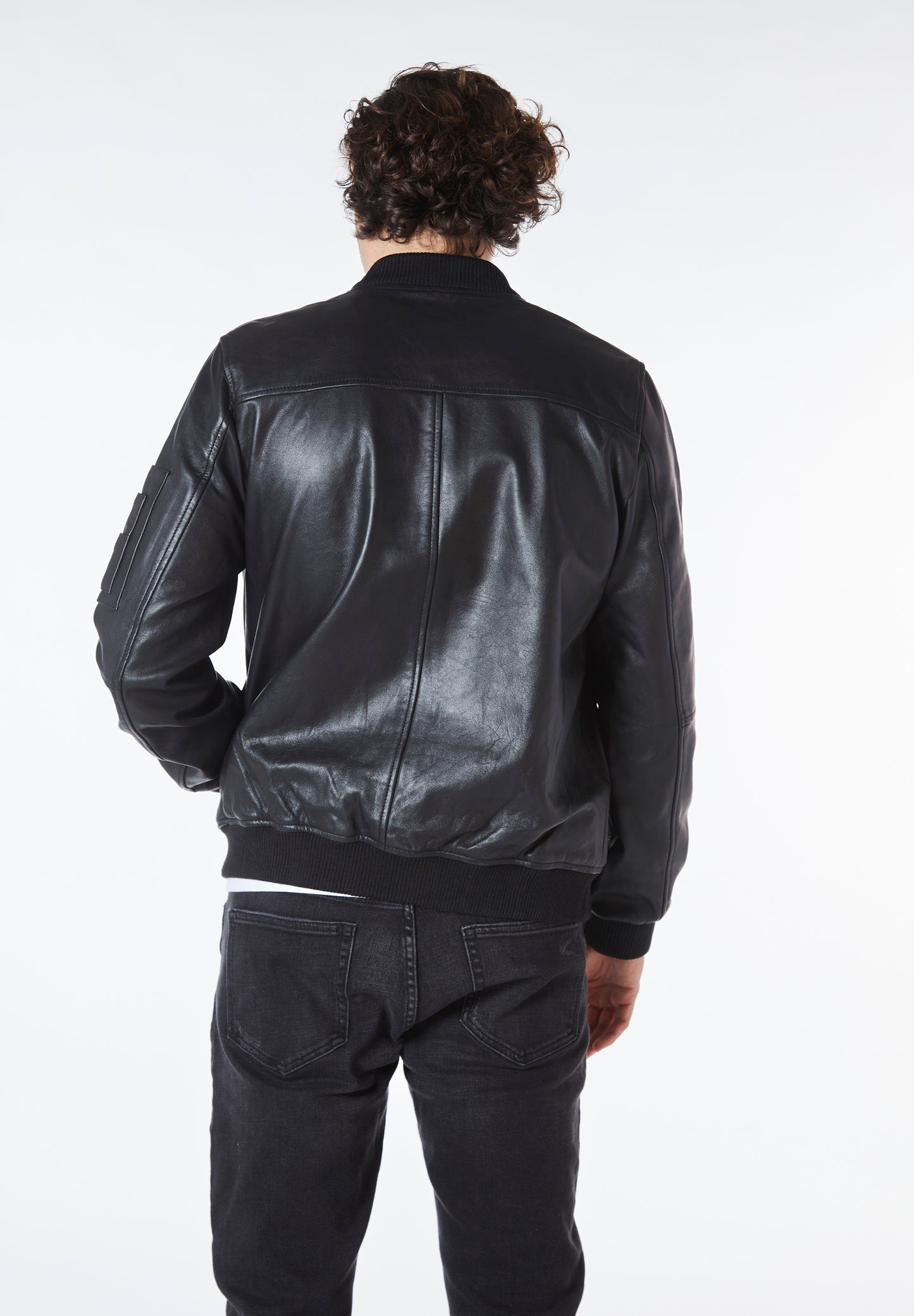 Real Leather MA1 Bomber Jacket