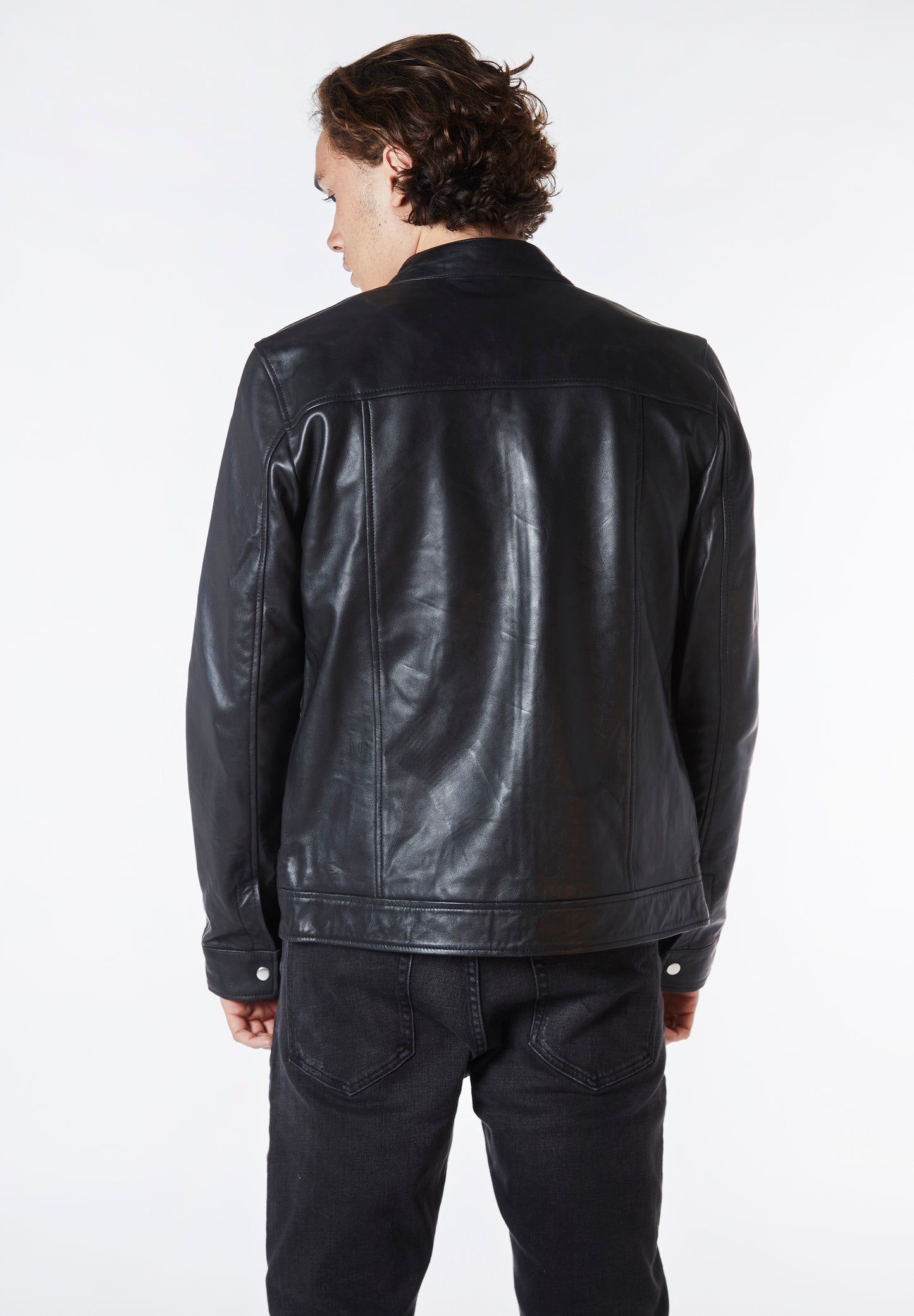 Real Leather Racer Jacket