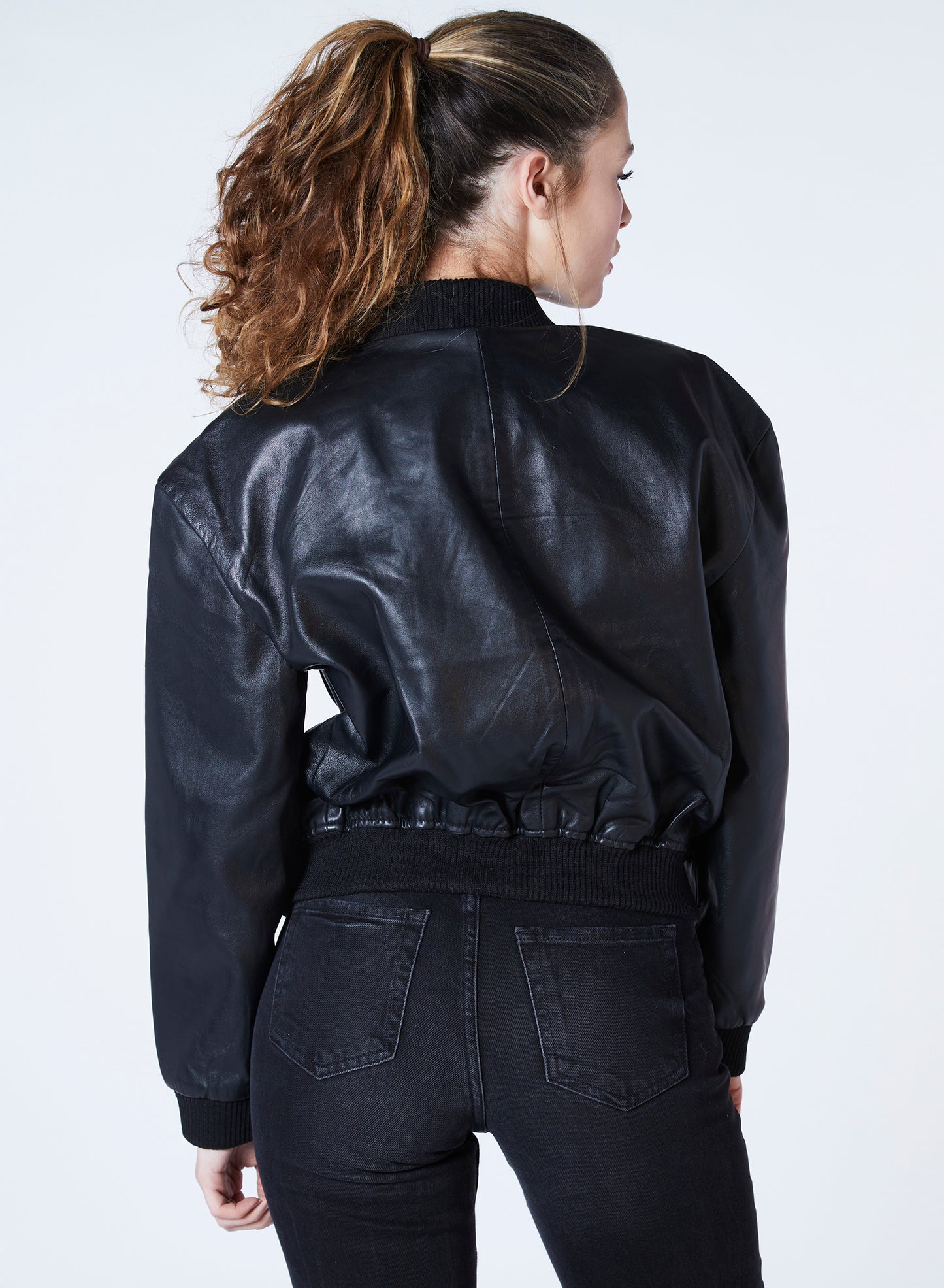 Real Leather Minimal Bomber