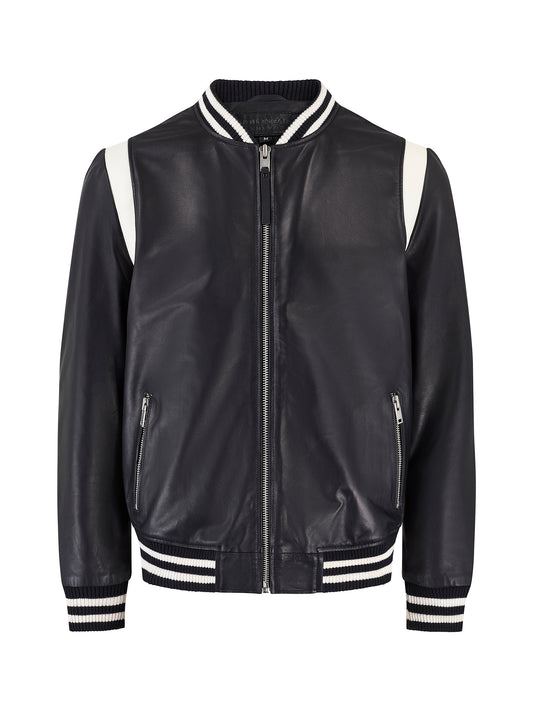 Teddy Leather Bomber Jacket