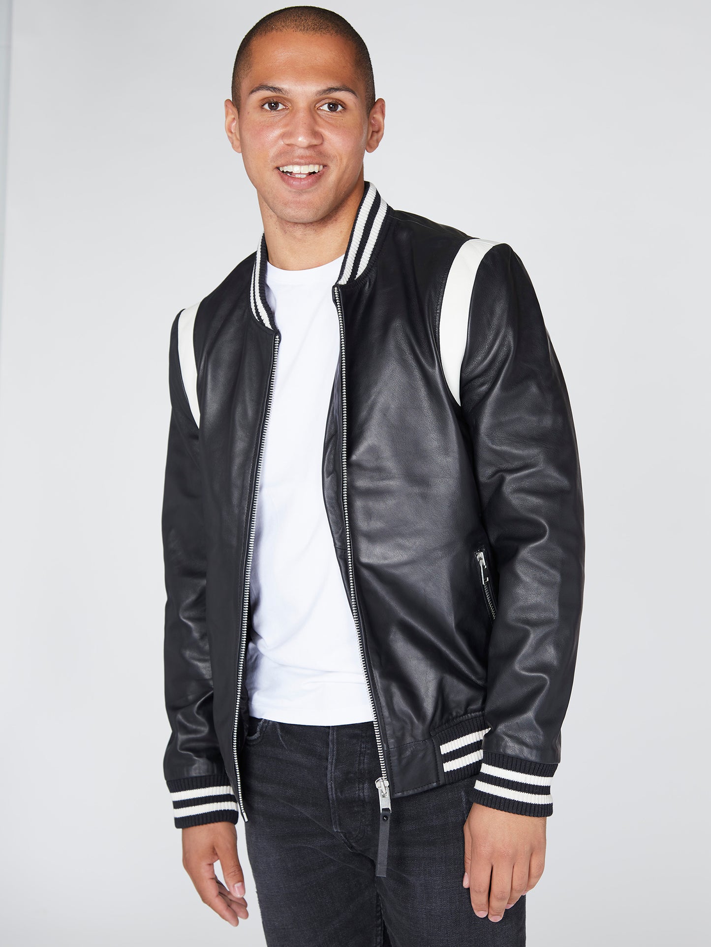 Teddy Leather Bomber Jacket