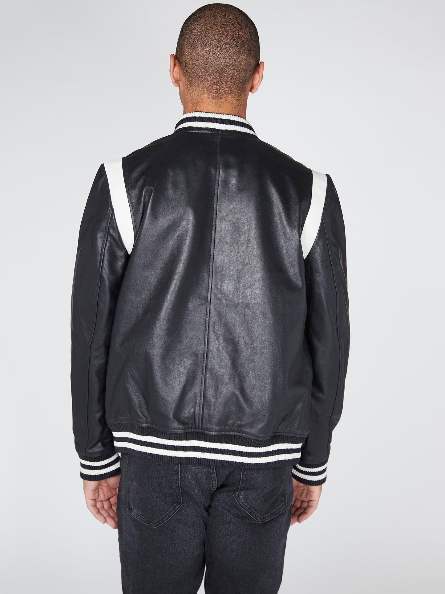 Teddy Leather Bomber Jacket