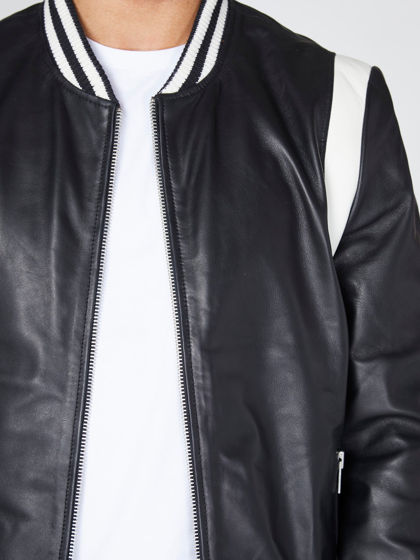 Teddy Leather Bomber Jacket