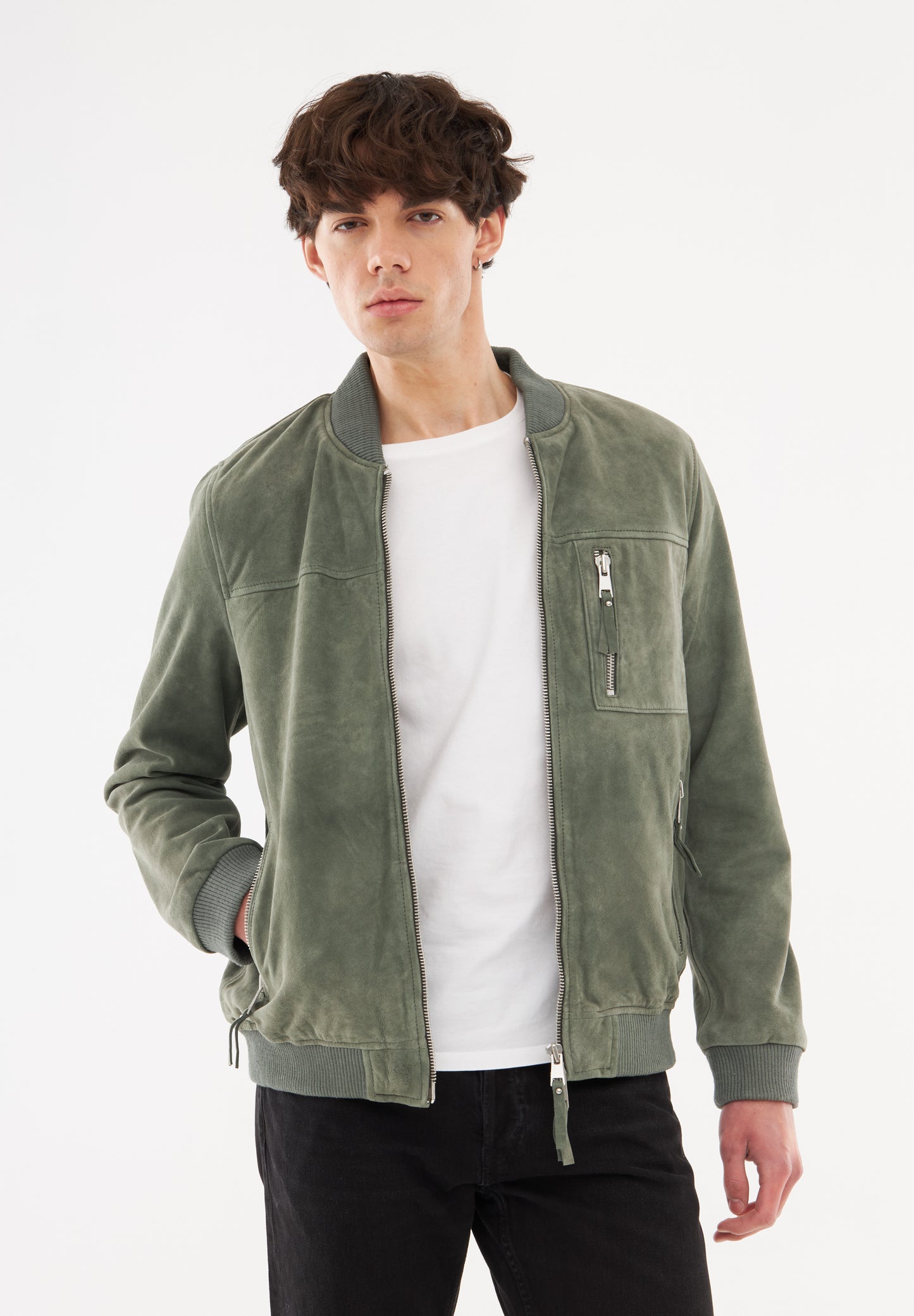 Real Suede Tommy Bomber Jacket