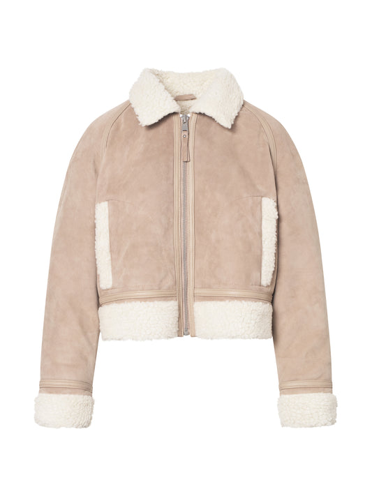 Cropped Shearling Jacket