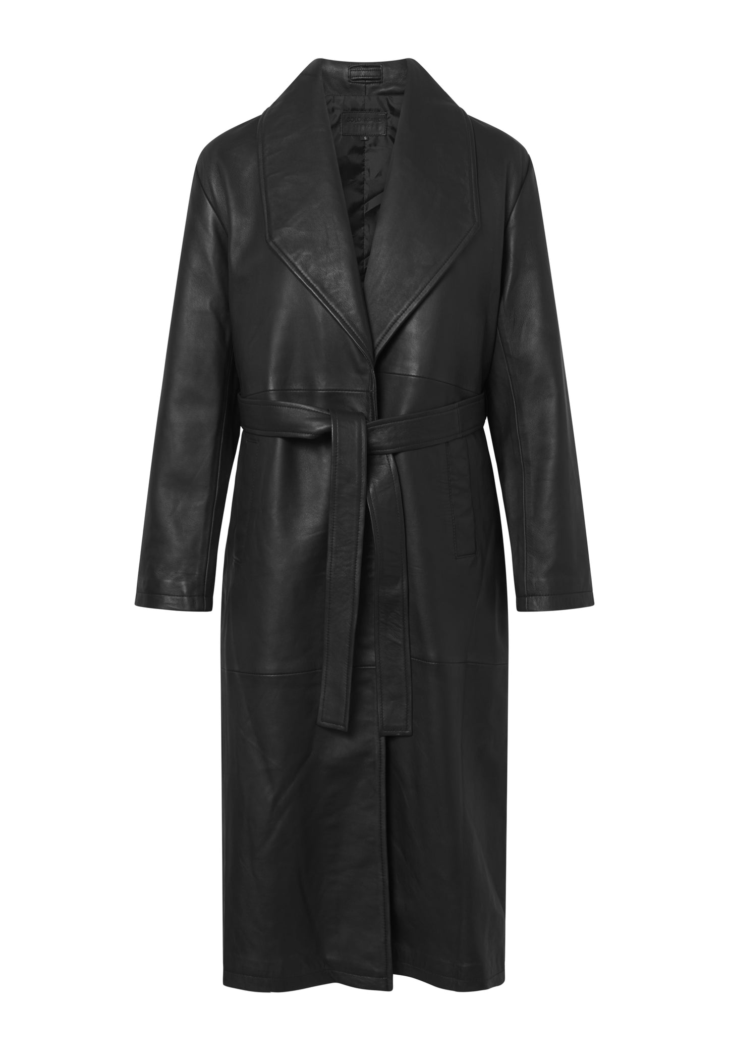 Leather Belted Overcoat