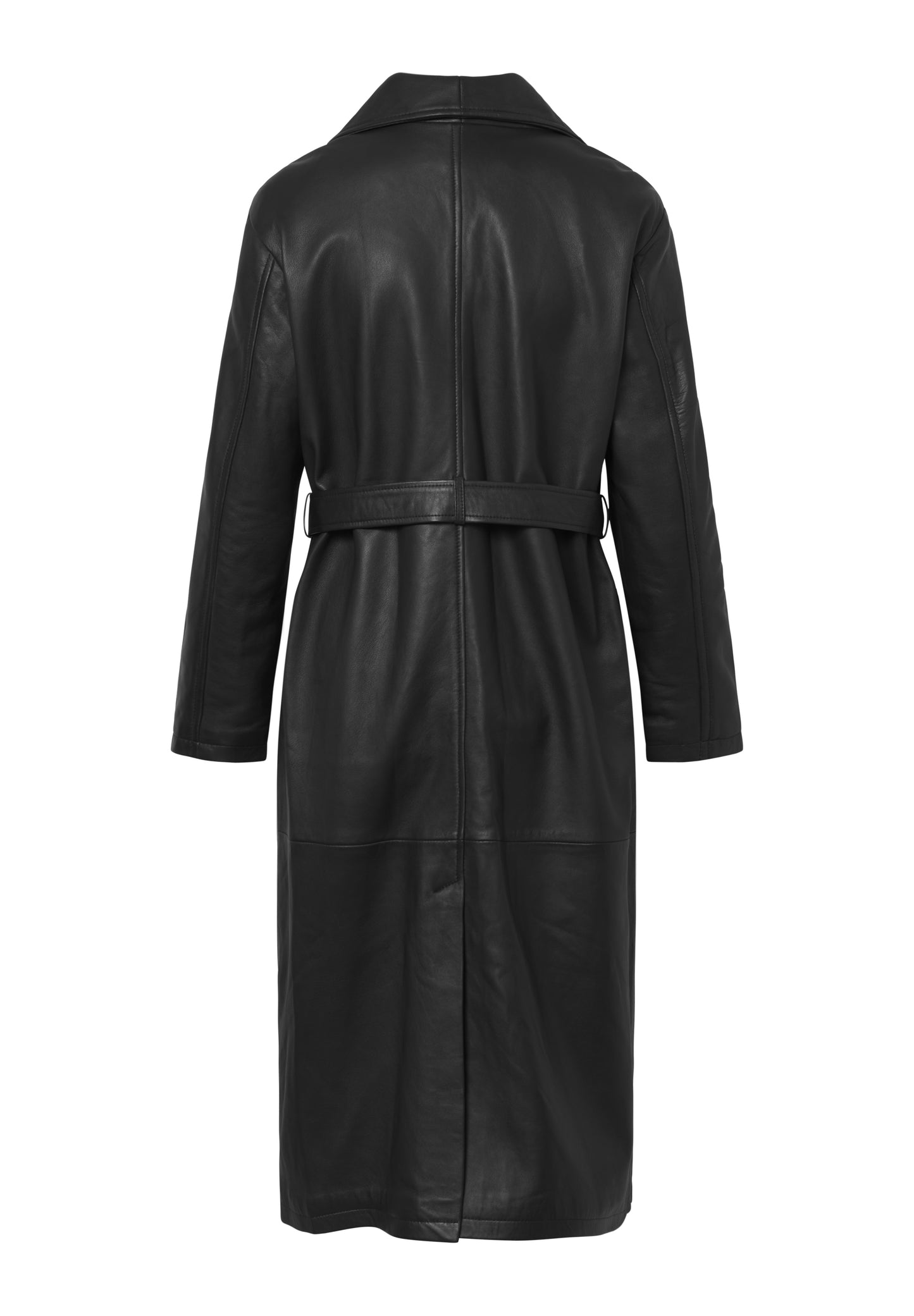 Leather Belted Overcoat