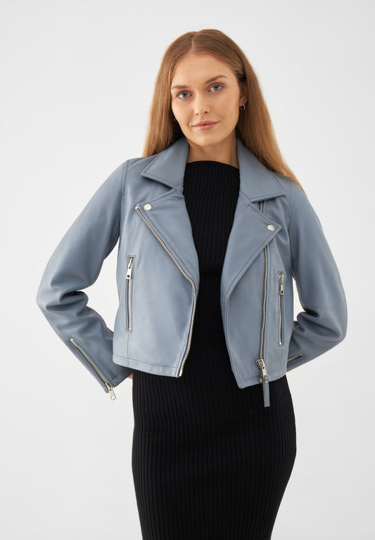 Leather Minimal Biker Jacket