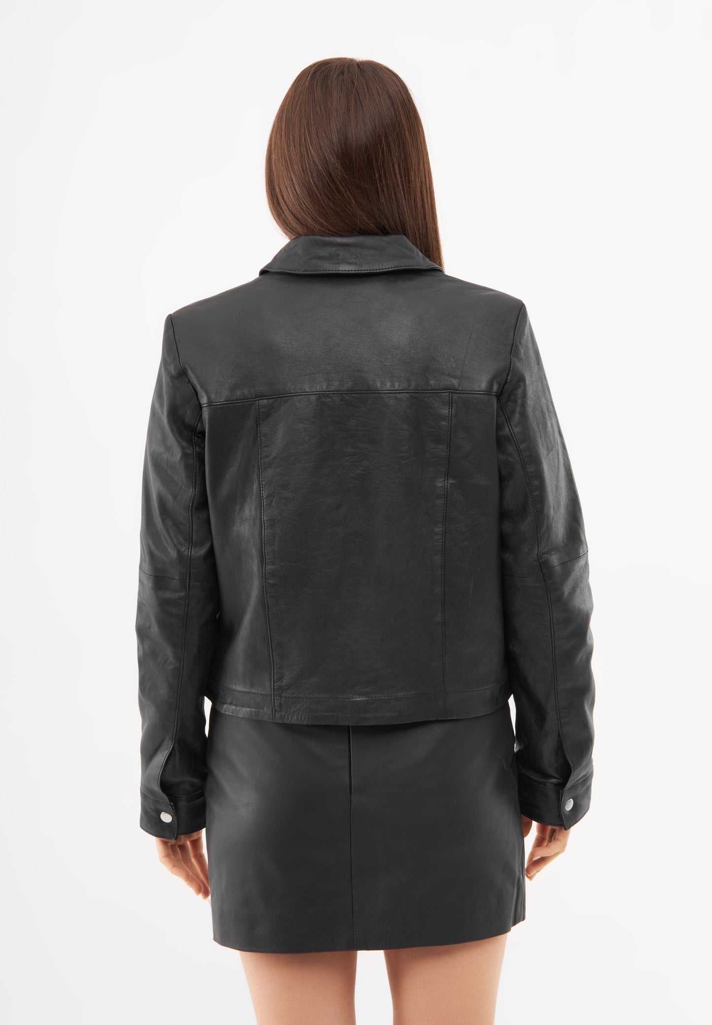 Real Leather Evie Worker Jacket