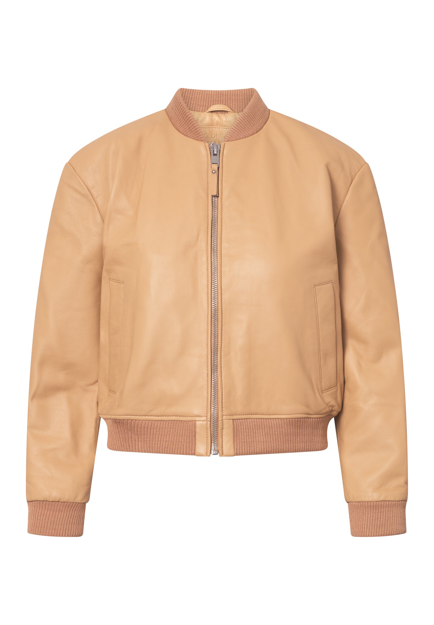 Leather Minimal Bomber Jacket