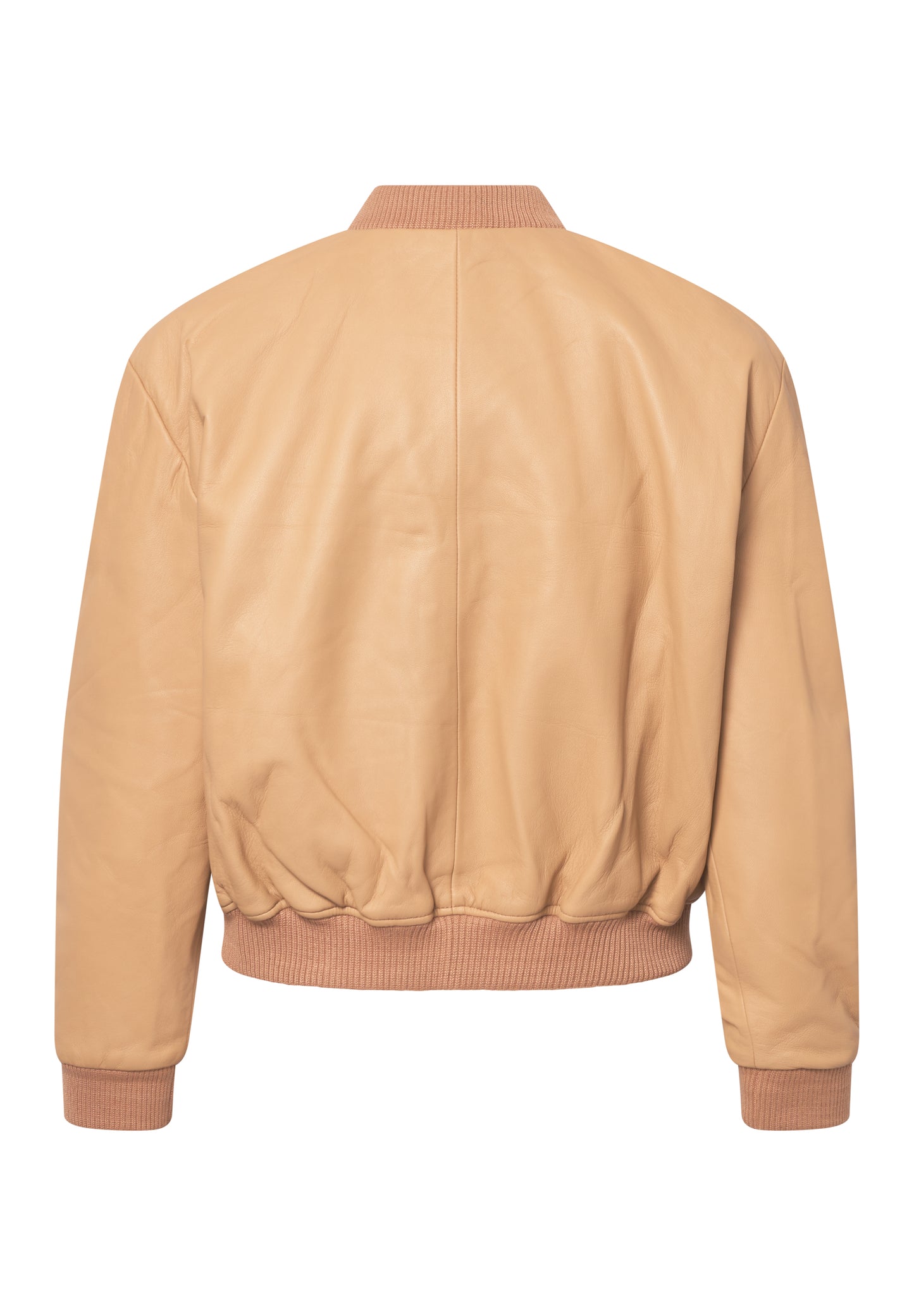 Leather Minimal Bomber Jacket