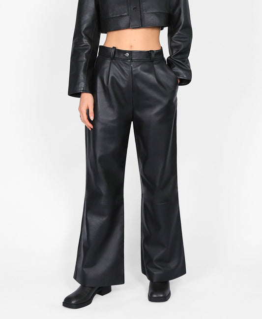 Anarchy Wide Leg Leather Trousers