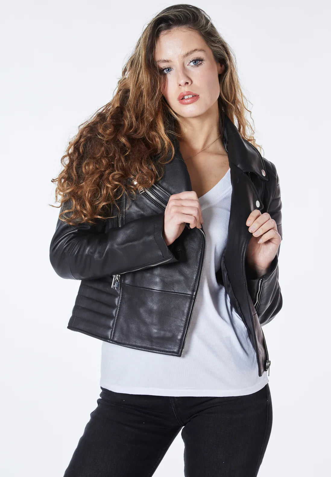 Real Leather Jasmine Biker Jacket