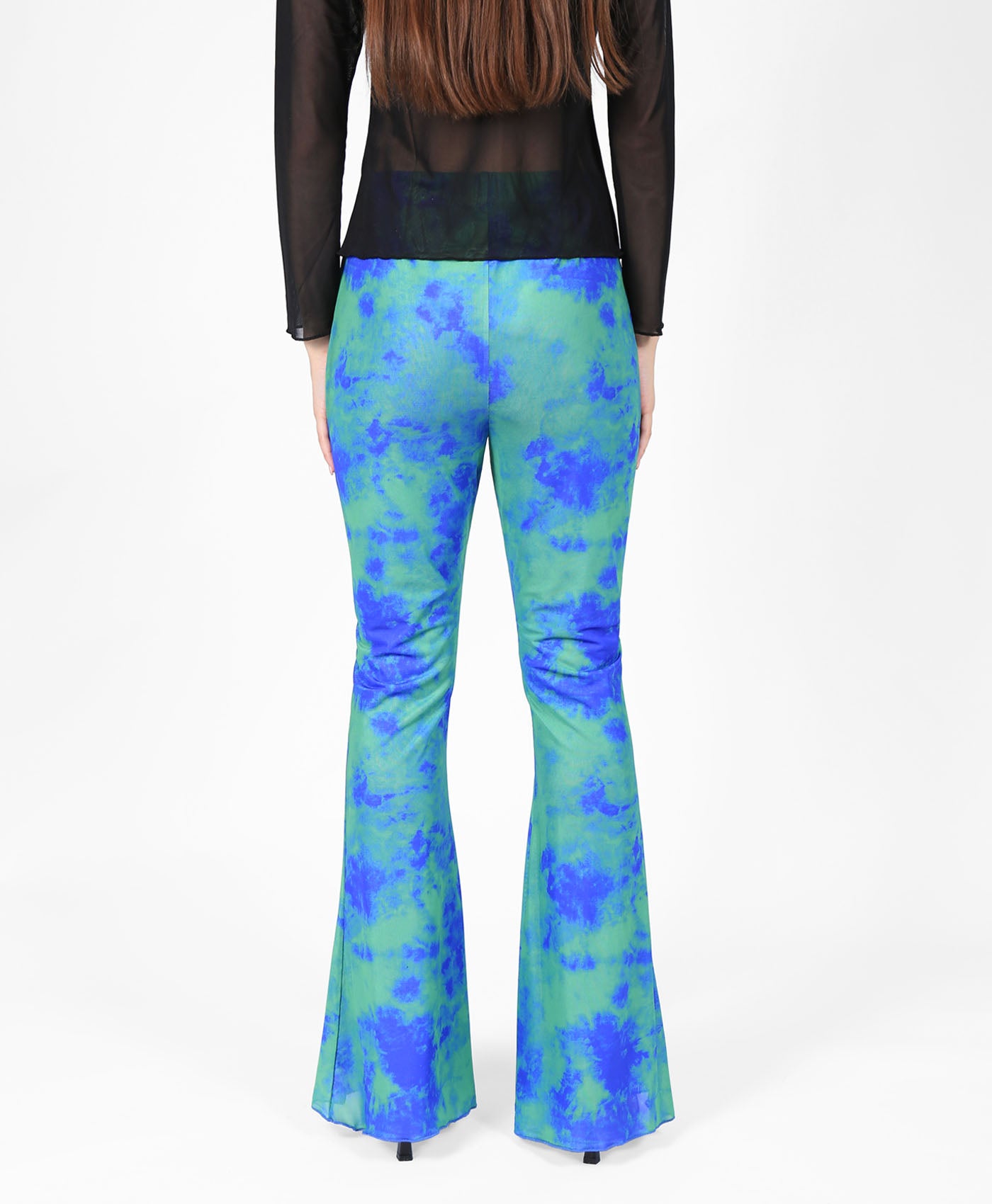 Mesh Flares In Tie Dye