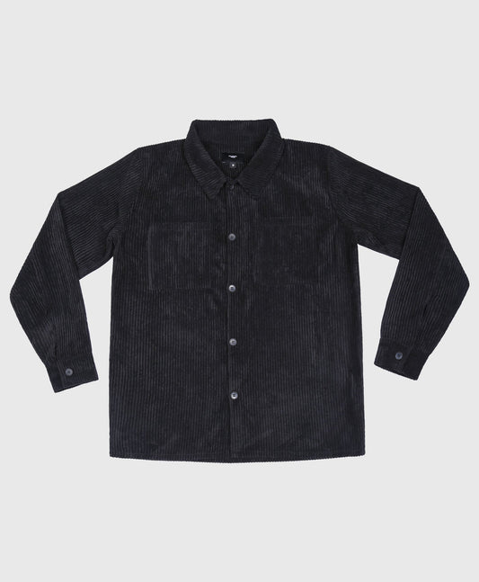 Worker Cord Shirt In Black