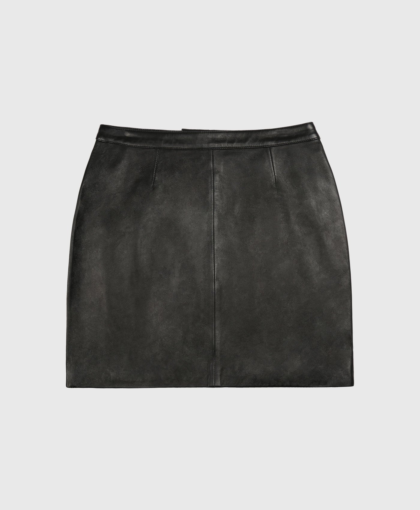 Leather Raven Mini Skirt