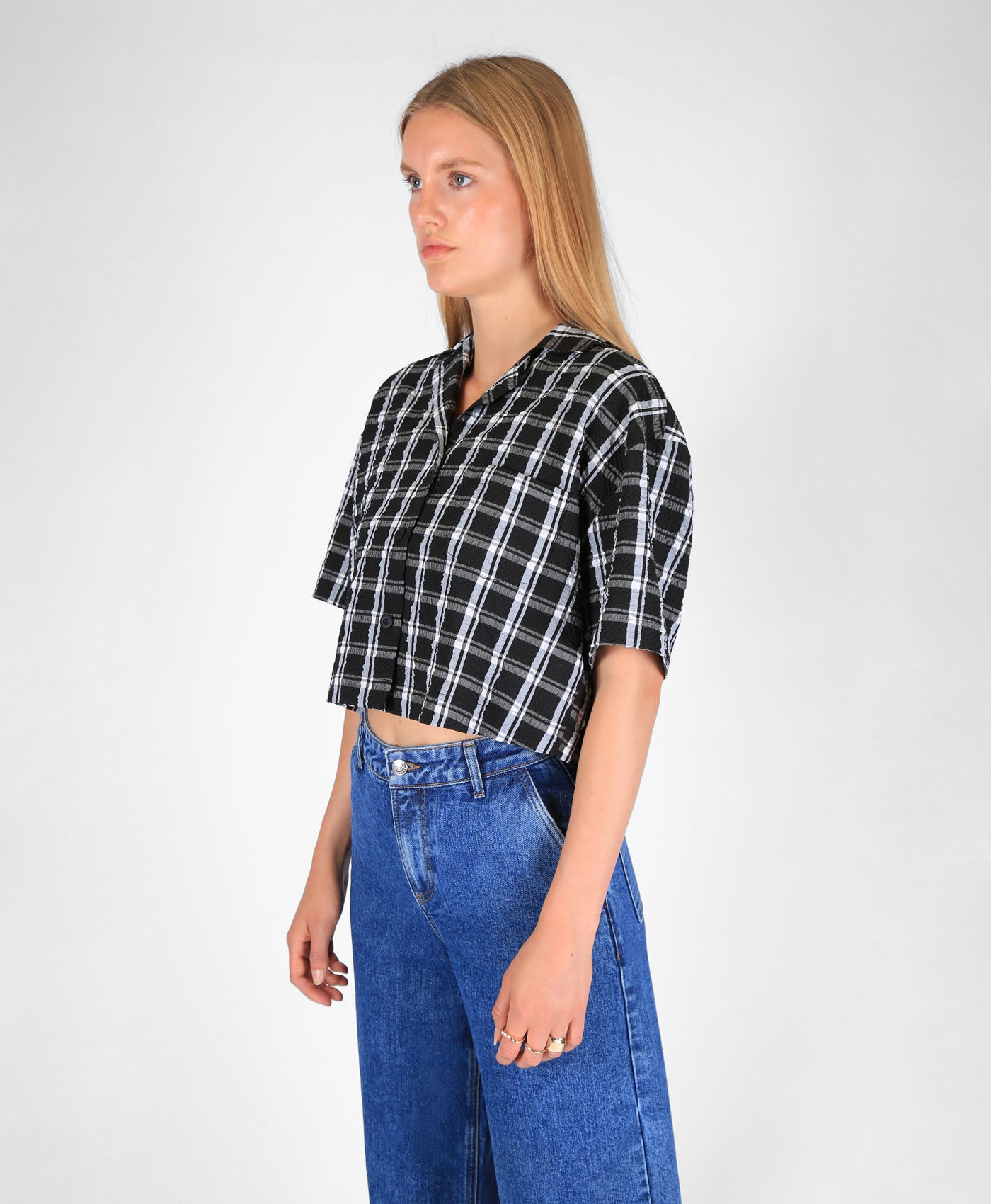 Revere Collar Shirt Gingham